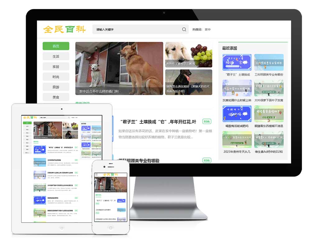 生活常识新闻博客资讯网站模板效果图